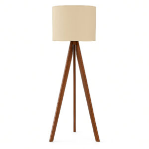 Abajur De Chão Tripé 1,50m Completo Com Cúpula E Fiação Luminária De Piso Para Sala Quarto Decoração