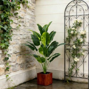 Muda de Bananeira Artificial Extra Grande 120cm, planta decorativa de alta qualidade para interior/exterior