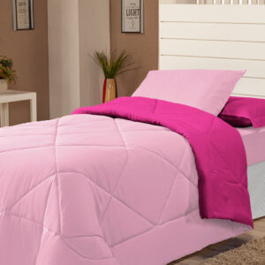 Edredons Solteiro Inverno 04 Peças Ternura Infantil Barato - ROSA/PINK