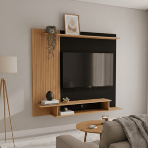 Painel Moderno para Tv 43 Polegadas Suspenso Estante Nicho Sala de Estar