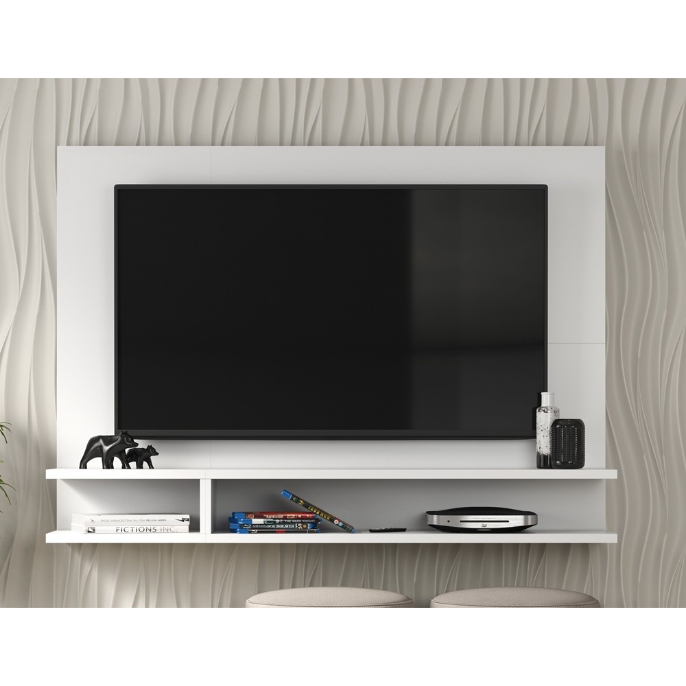 Painel Para Tv Smart 50 Polegadas Com Prateleira Nicho Quarto Sala MILÃO