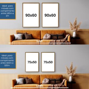 Quadro Abstrato Mármore Azul e Dourado 2 Telas (Díptico) | Decoração Luxo Sala