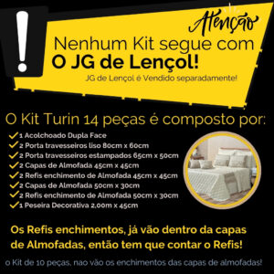 Kit Colcha Cobre Leito Completo Casal King Turin 180 Fios 10 peças Delicado Exclusivo e Sofisticado