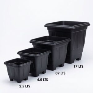 Conjunto 4 Vasos Quadrados Organizadores Armazenamento 1