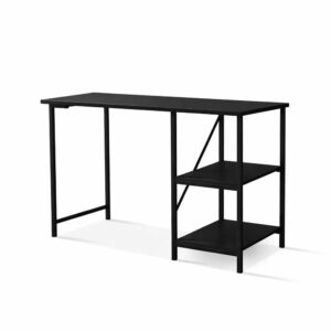 Escrivaninha Mesa Office Estudo Estilo Industrial 110cm KLM Móveis - Preto/preto