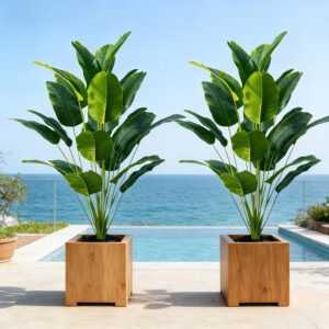 Muda de Bananeira Artificial Extra Grande 120cm, planta decorativa de alta qualidade para interior/exterior