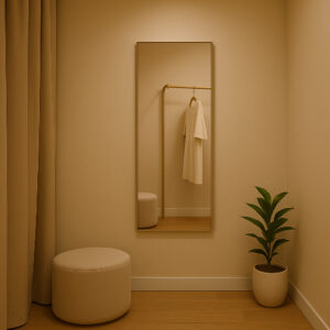 Espelho de Corpo Inteiro Decoração Sala Provador Closet Loja Casa Quarto Banheiro Lavabo 40cm x 80cm