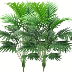 KIT2 110CM 24Folhas Planta Artificial Palmeira Areca Real Toque - 2pcs
