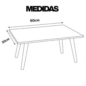 Mesinha De Centro Mesa Pequena Decorativa Sala de Estar Pés Palito Madeira Maciça Várias Cores Promoção