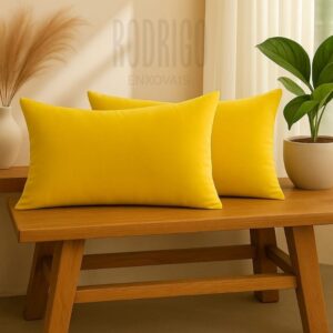 kit 2 Almofadas Baguete 50x30 em Suede 