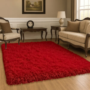 Tapete Sala 2,00 x1,50 Peludo Promoção - Vermelho
