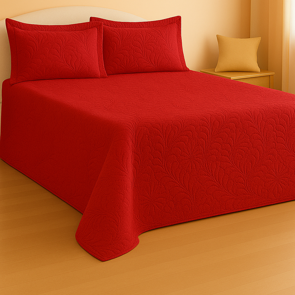 Kit 03 Peças Cobre Leito Casal Padrão Matelado - Imperium