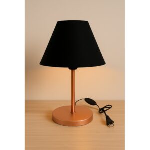 Abajur Luminária de Mesa Cúpula Injetada Escritório Quarto Recepção Decoração Sala Moderno