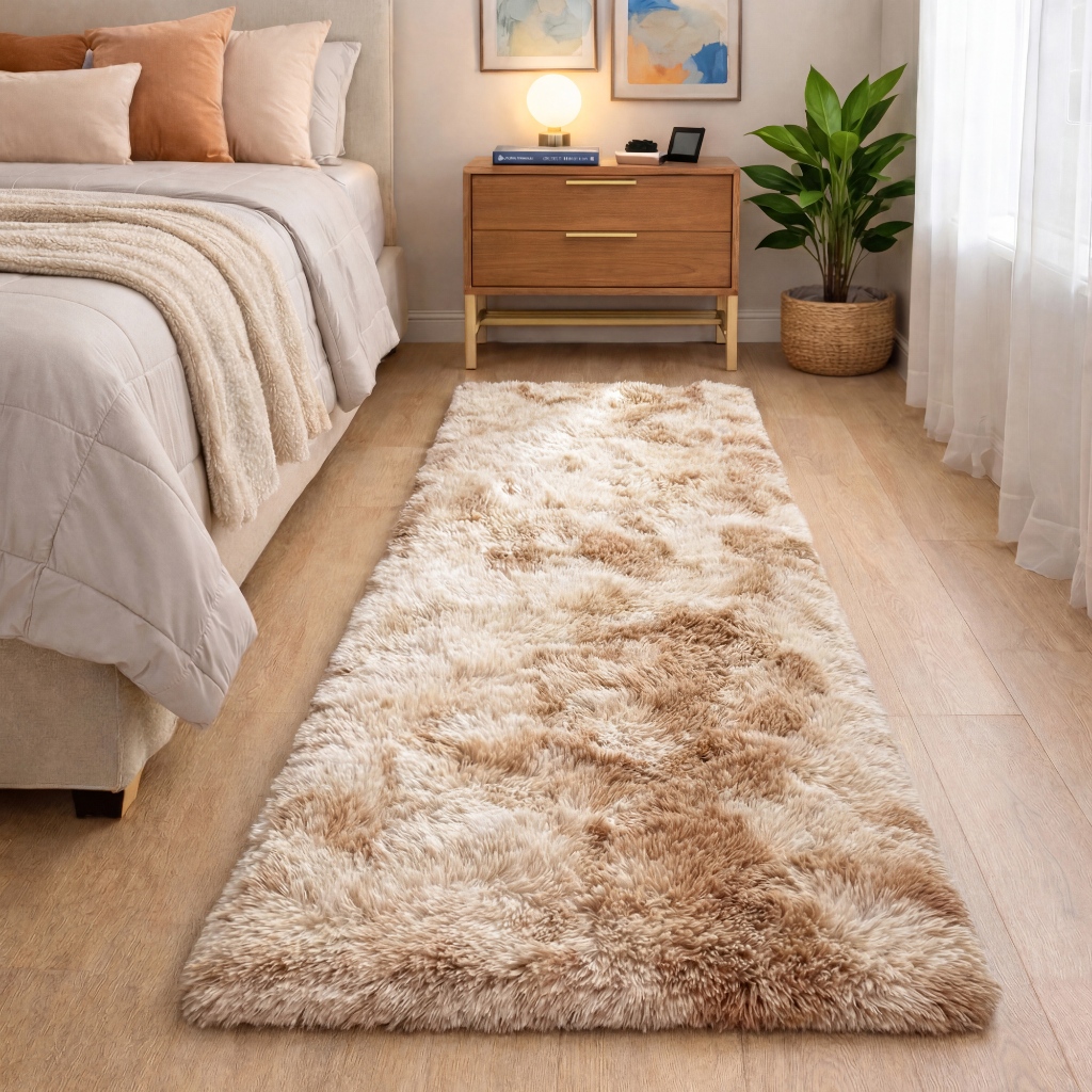 Tapete Passadeira 2,00 x 0,60 Corredor Quarto Sala Beira de Cama Felpudo Peludo