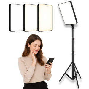 Kit Ring Light Luminária 16 Pol Led Iluminador Com Tripé 2,10 Profissional Estudio Portátil