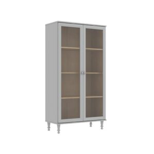 Cristaleira Estante Para Livros Ditália 2 Portas Vidro E-957