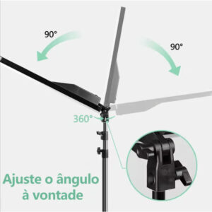 Ring Light Iluminador Led Foto Profissional 16 Polegadas Com Tripé 2.1M Para Live Fotografo