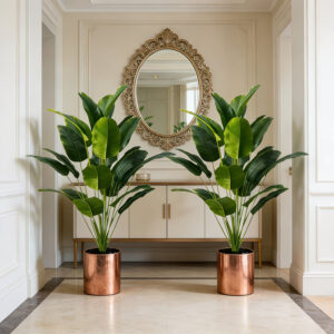 Muda de Bananeira Artificial Extra Grande 120cm, planta decorativa de alta qualidade para interior/exterior