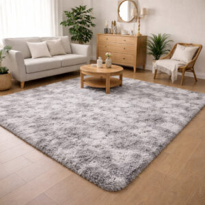 Tapete Grande Luxo Felpudo De Sala Decoração Casa Quarto Fofo Grande Várias Cores - CINZA MESCLADO 2mX2,40m