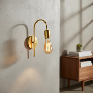 Luminária Arandela De Parede Luma E-27 Moderno Retro 127v/220v - DOURADO