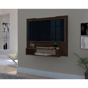 Painel para Tv Smart 50 Polegadas com Prateleira Nicho Quarto Sala Veneza - MALBEC