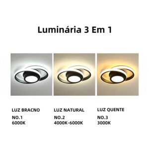 Luminária Plafon Moderno Dourado LED, Para Sala, Quarto, Hall de Entrada, Sala de Estar Bivolt 85-265V