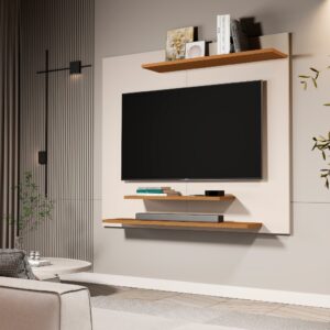 Painel Para Tv até 42 Polegadas - Dubai Com Prateleiras Sala Quarto - OFF White