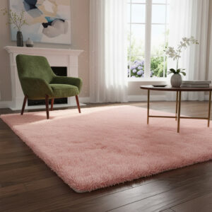 Tapete 2,00 x 1,50 Felpudo Sala Quarto Varias Cores - Rose Liso