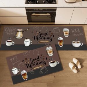 Kit Tapete Jogo Passadeira Cozinha Belga Antiderrapante 2 Pç Promoção - Good Morning