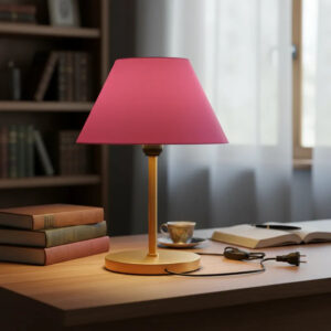 Abajur Luminária de Mesa Cúpula injetada Aramado Decoração Bancada Escritório Quarto Moderno