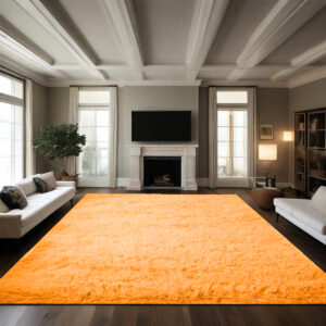 Tapete Sofá Provador Quarto Peludo 195 X 240 Cm Antiderrapante Ins Mesclado Shaggy