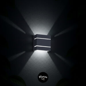 Arandela de Parede 2 Focos 2 Frisos Interna Externa Luminária de parede Muro Escada Corredor Moderna