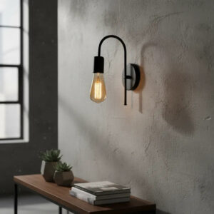 Luminária Arandela De Parede Luma E-27 Moderno Retro 127v/220v - PRETO