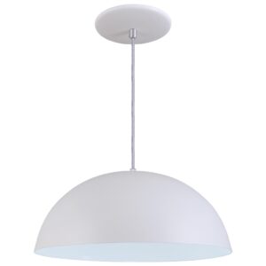 Pendente Meia Lua Bola 34cm em Alumínio Cores Cobre Arandela Luminária Sala Quarto Cozinha - Branco Textura