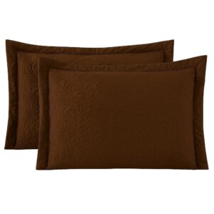 Kit 2 Capas Porta Travesseiro Fronha Matelado - Essência Enxovais - Só belle - Tabaco