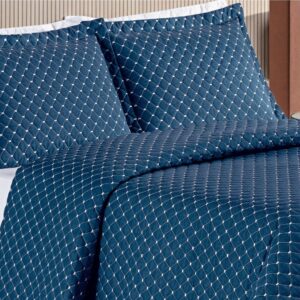 Kit Cobre Leito Ravena Casal Padrão/Queen/King3 Peças Matelado Micropercal 200 Fios