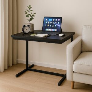 QUEIMA DE ESTOQUE - Mesa de Apoio Cor Preta – Ideal para Notebook e Home Office