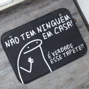 Tapete de Porta Flork Tire os Sapatos 40x60 Antiderrapante - 6078