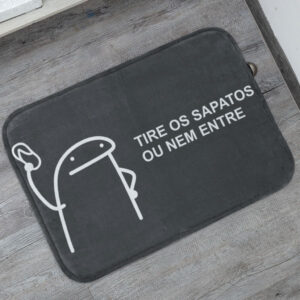 Tapete de Porta Flork Tire os Sapatos 40x60 Antiderrapante - 6250