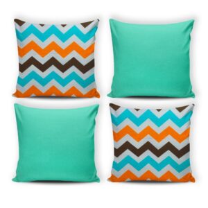 Kit 04 Almofadas 45x45 Decorativa Varios Modelos Com e Sem Enchimento - 7