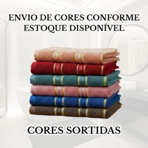 Kit 4 Toalhas Banho Turquesa 70x140 100% Algodão Felpuda Conforto Premium Grande - Kit 4 Banho Cores Sortidas