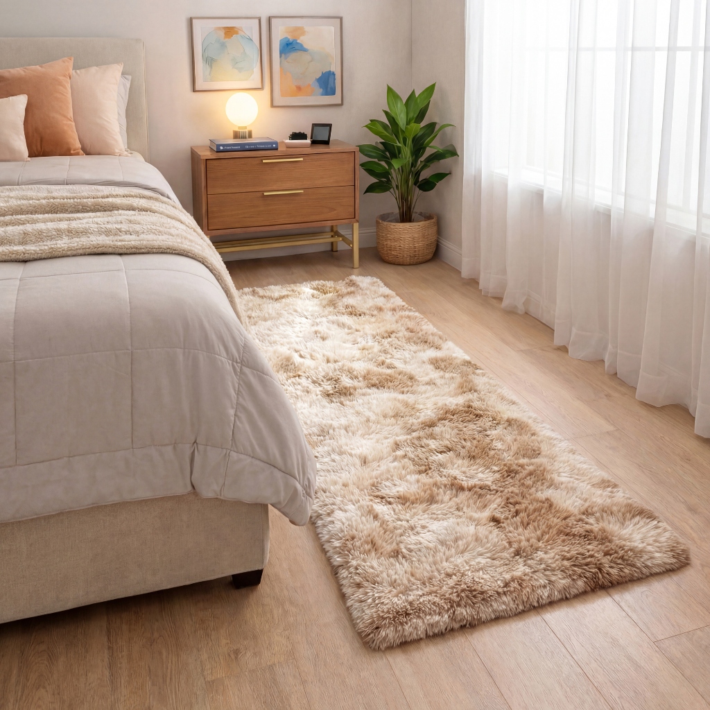 Tapete Passadeira 2,00 x 0,60 Corredor Quarto Sala Beira de Cama Felpudo Peludo