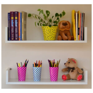 Kit 02 Prateleiras Para Livro Foto Branco Sala Quarto