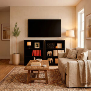 Estante Livreiro Bipartido 1,80m Multiuso 6 Nichos Sala Escritório