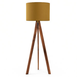 Abajur De Chão Tripé 1,50m Completo Com Cúpula E Fiação Luminária De Piso Para Sala Quarto Decoração