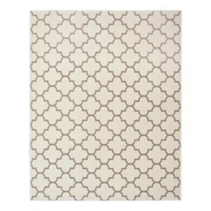 Tapete Jacquard Legítimo 3,0m x 2,0m Antiderrapante Estampas Diversas Sala Quarto Geométrico - Supreme Bege