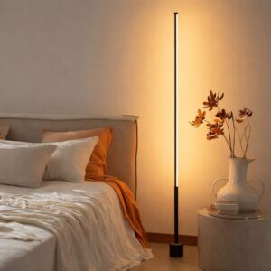 Luminária de chão led nórdica luz ambiente de canto acrílico c/ controle