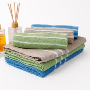 Kit 3 Toalhas De Banho 100% Algodão Alta Absorção 60x120cm - Cores Sortidas - Jessica