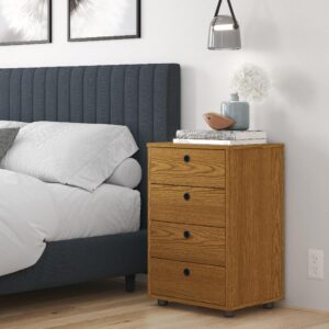 Mesa de Cabeceira Gaveteiro Classic 04 Gavetas Criado Grande Quarto - Freijó