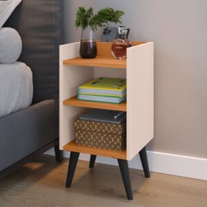 Mesa de Cabeceira Nicho Organizador, Pés Retrô em PVC e Porta-Celular Max Nicho Varias Cores